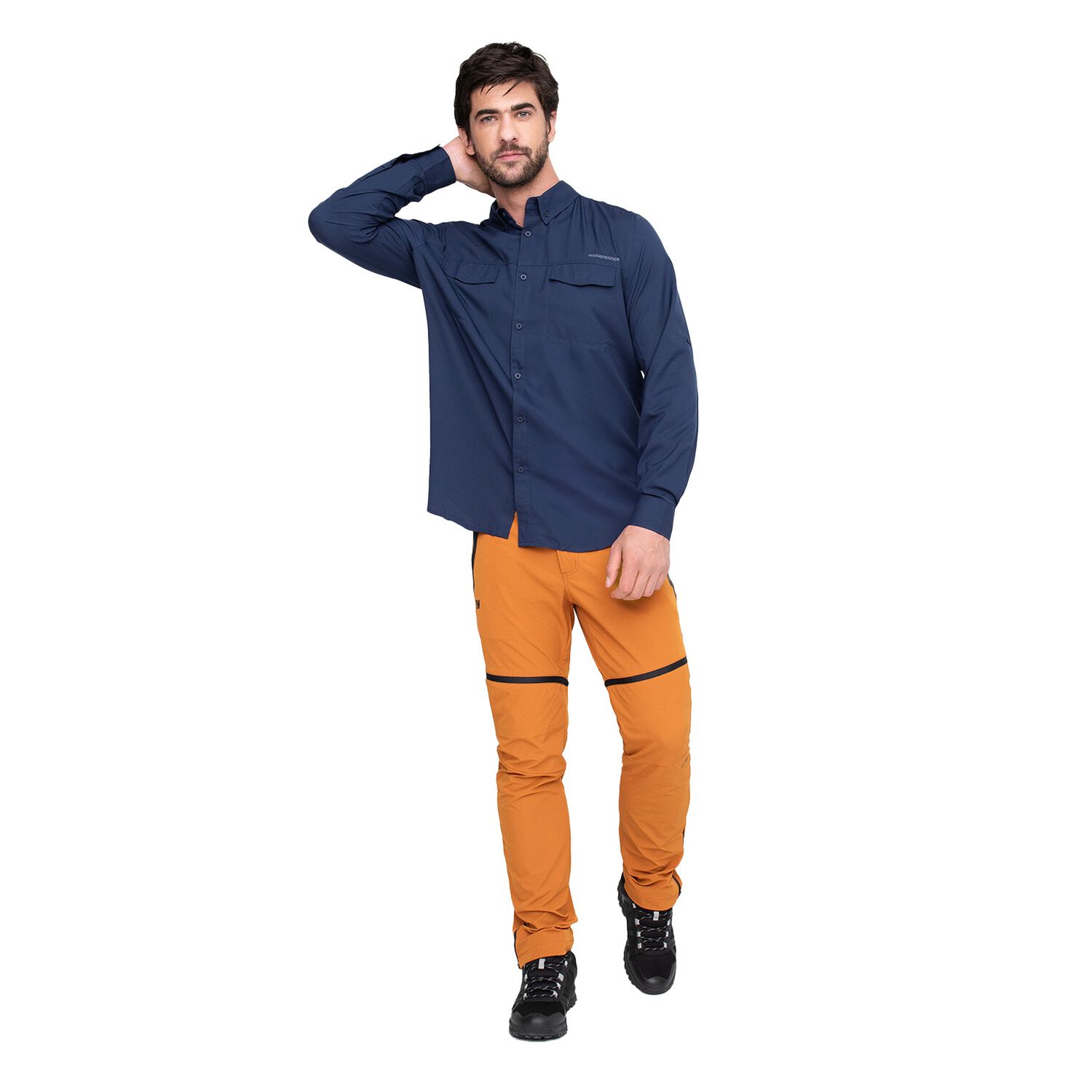Camisa Hombre Weinbrenner Bund Azul Marino image number 3.0